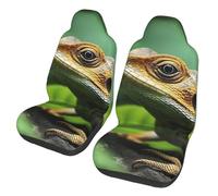 GDSHJKLW Car Front Seat Covers Set of 2, Elastic Breathable Car Front Seat Protector Soft Comfy Vehicle Seats Cushion Cover Animal Lizard Car Accessories Universal for Most SUV Sedan Truck