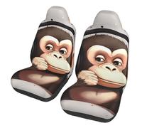 GDSHJKLW Car Front Seat Covers Set of 2, Elastic Breathable Car Front Seat Protector Soft Comfy Vehicle Seats Cushion Cover Music Monkey Car Accessories Universal for Most SUV Sedan Truck