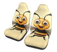 GDSHJKLW Car Front Seat Covers Set of 2, Elastic Breathable Car Front Seat Protector Soft Comfy Vehicle Seats Cushion Cover Honey Bee Car Accessories Universal for Most SUV Sedan Truck