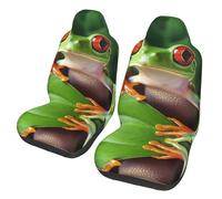 GDSHJKLW Car Front Seat Covers Set of 2, Elastic Breathable Car Front Seat Protector Soft Comfy Vehicle Seats Cushion Cover Cute Frog Car Accessories Universal for Most SUV Sedan Truck