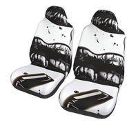 GDSHJKLW Car Front Seat Covers Set of 2, Elastic Breathable Car Front Seat Protector Soft Comfy Vehicle Seats Cushion Cover Cool Black Lipstick Lips Car Accessories Universal for Most SUV Sedan Truck