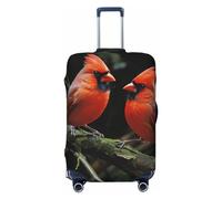 GDSHJKLW Cardinals Birds Fauna Wild Travel Luggage Cover Suitcase Protector Washable Elastic Suitcase Cover Anti-Scratch Luggage Protector Travel Suitcase Baggage Cover Fits 18-32 Inch Suitcase, Black