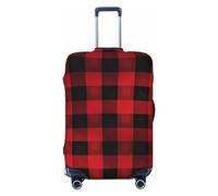 GDSHJKLW Check Plaid PatternTravel Luggage Cover Suitcase Protector Washable Elastic Suitcase Cover Anti-Scratch Luggage Protector Large Travel Suitcase Baggage Cover Fits 18-32 Inch Suitcase, Black