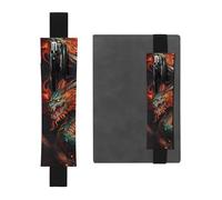 GDSHJKLW Chinese Dragon Elastic Band Pen Holder Detachable Pu Leather Pen Sleeve Pouch Journal Pencil Holder Pencil Case Office Supplies Gift For Hardcover Journals Notebooks Planners