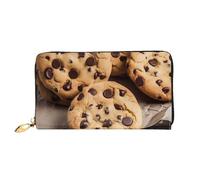 GDSHJKLW Chocolate Chip Cookies Women Wallets Leather Zip Around Clutch Purses Waterproof Credit Card Holder With Phone Holder Ladies Travel Coin Purse