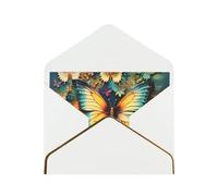 GDSHJKLW Colorful Butterfly Embroidery Paintings Greeting Card with White Envelopes, 4x6 Thinking of You Cards Happy Birthday Wedding Invitation Blank Note Card for All Occasions