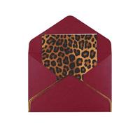 GDSHJKLW Cool Cheetah Leopard Greeting Card with Dark Red Envelopes, 4x6 Thinking of You Cards Happy Birthday Wedding Invitation Blank Note Card for All Occasions