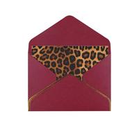 GDSHJKLW Cool Cheetah Leopard Greeting Card with Dark Red Envelopes, 4x6 Thinking of You Cards Happy Birthday Wedding Invitation Blank Note Card for All Occasions