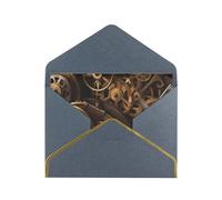 GDSHJKLW Cool Steampunk Gears Greeting Card with Black Envelopes, 4x6 Thinking of You Cards Happy Birthday Wedding Invitation Blank Note Card for All Occasions