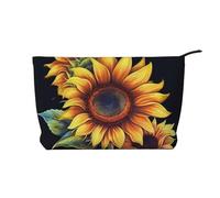 GDSHJKLW Corduroy Makeup Bag Cosmetic Bag For Women Girls,Large Capacity Portable Toiletry Pounch With Zipper, Summer Sunflower Aesthetic Women Handbags Purses Travel Make Up Organizer