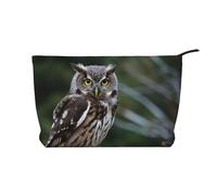 GDSHJKLW Corduroy Makeup Bag Cosmetic Bag For Women Girls,Large Capacity Portable Toiletry Pounch With Zipper, Wild Owl Birds Aesthetic Women Handbags Purses Travel Make Up Organizer