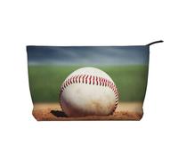 GDSHJKLW Corduroy Makeup Bag Cosmetic Bag For Women Girls,Large Capacity Portable Toiletry Pounch With Zipper, Baseball Aesthetic Women Handbags Purses Travel Make Up Organizer