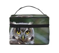 GDSHJKLW Cosmetic Bags For Women, Large Capacity Travel Makeup Bag Organizer Storage Waterproof Toiletry Pouch With Zipper And Carry Handle Wild Owl Birds Portable Cosmetic Bag