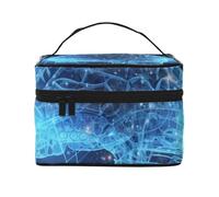 GDSHJKLW Cosmetic Bags For Women, Large Capacity Travel Makeup Bag Organizer Storage Waterproof Toiletry Pouch With Zipper And Carry Handle Artificial Intelligence Brain Portable Cosmetic Bag