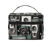 GDSHJKLW Cosmetic Bags For Women, Large Capacity Travel Makeup Bag Organizer Storage Waterproof Toiletry Pouch With Zipper And Carry Handle Retro Cool Camera Collection1 Portable Cosmetic Bag