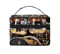 GDSHJKLW Cosmetic Bags For Women, Large Capacity Travel Makeup Bag Organizer Storage Waterproof Toiletry Pouch With Zipper And Carry Handle Drum Set Portable Cosmetic Bag