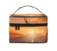 GDSHJKLW Cosmetic Bags For Women, Large Capacity Travel Makeup Bag Organizer Storage Waterproof Toiletry Pouch With Zipper And Carry Handle Native American Tribes Portable Cosmetic Bag