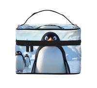 GDSHJKLW Cosmetic Bags For Women, Large Capacity Travel Makeup Bag Organizer Storage Waterproof Toiletry Pouch With Zipper And Carry Handle Penguin Antarctica Ice Portable Cosmetic Bag