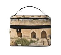 GDSHJKLW Cosmetic Bags For Women, Large Capacity Travel Makeup Bag Organizer Storage Waterproof Toiletry Pouch With Zipper And Carry Handle Israel At The Tower Of David Portable Cosmetic Bag