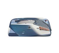 GDSHJKLW Cruise Ship Leather Pencil Case Large Capacity Pen Pouch,Zipper Makeup Bag For Women Men Travel Toiletry Bags Waterproof Cosmetic Bag Wide-Open Coin Pouch Purse