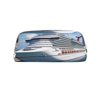 GDSHJKLW Cruise Ships Leather Pencil Case Large Capacity Pen Pouch,Zipper Makeup Bag For Women Men Travel Toiletry Bags Waterproof Cosmetic Bag Wide-Open Coin Pouch Purse