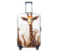 GDSHJKLW Cute Cartoon Funny Giraffes Travel Luggage Cover Suitcase Protector Washable Elastic Suitcase Cover Anti-Scratch Luggage Protector Travel Suitcase Baggage Cover Fits 18-32 Inch Suitcase