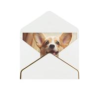 GDSHJKLW Cute Corgi Greeting Card with White Envelopes, 4x6 Thinking of You Cards Happy Birthday Wedding Invitation Blank Note Card for All Occasions