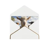GDSHJKLW Cute Goat Greeting Card with White Envelopes, 4x6 Thinking of You Cards Happy Birthday Wedding Invitation Blank Note Card for All Occasions