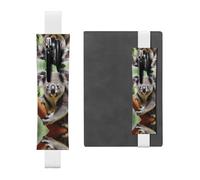 GDSHJKLW Cute Koala Elastic Band Pen Holder Detachable Pu Leather Pen Sleeve Pouch Journal Pencil Holder Pencil Case Office Supplies Gift For Hardcover Journals Notebooks Planners