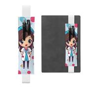 GDSHJKLW Cute Nurse Elastic Band Pen Holder Detachable Pu Leather Pen Sleeve Pouch Journal Pencil Holder Pencil Case Office Supplies Gift For Hardcover Journals Notebooks Planners