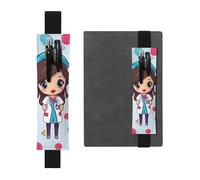 GDSHJKLW Cute Nurse Elastic Band Pen Holder Detachable Pu Leather Pen Sleeve Pouch Journal Pencil Holder Pencil Case Office Supplies Gift For Hardcover Journals Notebooks Planners