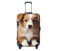 GDSHJKLW Cute Puppy Dog Travel Luggage Cover Suitcase Protector Washable Elastic Suitcase Cover Anti-Scratch Luggage Protector Travel Suitcase Baggage Cover Fits 18-32 Inch Suitcase, Black, XL