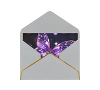 GDSHJKLW Cute Purple Butterfly Greeting Card with Light Grey Envelopes, 4x6 Thinking of You Cards Happy Birthday Wedding Invitation Blank Note Card for All Occasions