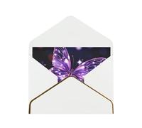 GDSHJKLW Cute Purple Butterfly Greeting Card with White Envelopes, 4x6 Thinking of You Cards Happy Birthday Wedding Invitation Blank Note Card for All Occasions