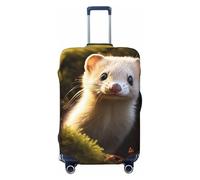 GDSHJKLW Cute Weasel Travel Luggage Cover Suitcase Protector Washable Elastic Suitcase Cover Anti-Scratch Luggage Protector Travel Suitcase Baggage Cover Fits 18-32 Inch Suitcase, Black, XL