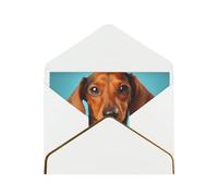 GDSHJKLW Dachshund Dog Greeting Card with White Envelopes, 4x6 Thinking of You Cards Happy Birthday Wedding Invitation Blank Note Card for All Occasions