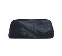 GDSHJKLW Deep Black Waves Leather Pencil Case Large Capacity Pen Pouch,Zipper Makeup Bag For Women Men Travel Toiletry Bags Waterproof Cosmetic Bag Wide-Open Coin Pouch Purse
