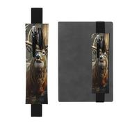 GDSHJKLW Deer Hunting Season Elastic Band Pen Holder Detachable Pu Leather Pen Sleeve Pouch Journal Pencil Holder Pencil Case Office Supplies Gift For Hardcover Journals Notebooks Planners