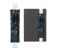 GDSHJKLW Dragonfly Elastic Band Pen Holder Detachable Pu Leather Pen Sleeve Pouch Journal Pencil Holder Pencil Case Office Supplies Gift For Hardcover Journals Notebooks Planners