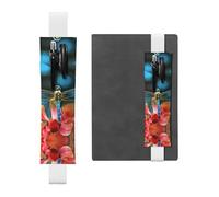 GDSHJKLW Dragonfly On The Flower Elastic Band Pen Holder Detachable Pu Leather Pen Sleeve Pouch Journal Pencil Holder Pencil Case Office Supplies Gift For Hardcover Journals Notebooks Planners
