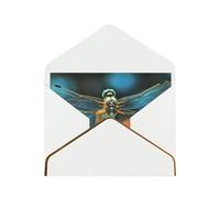 GDSHJKLW Dragonfly On The Flower Greeting Card with White Envelopes, 4x6 Thinking of You Cards Happy Birthday Wedding Invitation Blank Note Card for All Occasions