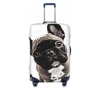 GDSHJKLW French Bulldog2 Travel Luggage Cover Suitcase Protector Washable Elastic Suitcase Cover Travel Suitcase Baggage Cover Fits 18-32 Inch Suitcase, Black, M