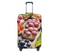GDSHJKLW Fresh Sweet Tarts Travel Luggage Cover Suitcase Protector Washable Elastic Suitcase Cover Anti-Scratch Luggage Protector Travel Suitcase Baggage Cover Fits 18-32 Inch Suitcase, Black, M