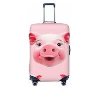 GDSHJKLW Funny Pink Pig Face Travel Luggage Cover Suitcase Protector Washable Elastic Suitcase Cover Anti-Scratch Luggage Protector Travel Suitcase Baggage Cover Fits 18-32 Inch Suitcase, Black, L