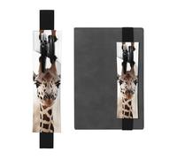 GDSHJKLW Giraffe Elastic Band Pen Holder Detachable Pu Leather Pen Sleeve Pouch Journal Pencil Holder Pencil Case Office Supplies Gift For Hardcover Journals Notebooks Planners