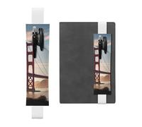 GDSHJKLW Golden Gate Bridge Elastic Band Pen Holder Detachable Pu Leather Pen Sleeve Pouch Journal Pencil Holder Pencil Case Office Supplies Gift For Hardcover Journals Notebooks Planners