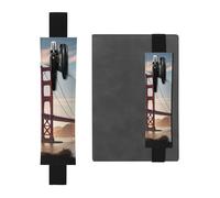 GDSHJKLW Golden Gate Bridge Elastic Band Pen Holder Detachable Pu Leather Pen Sleeve Pouch Journal Pencil Holder Pencil Case Office Supplies Gift For Hardcover Journals Notebooks Planners