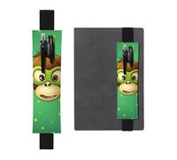 GDSHJKLW Green Clever Monkey Elastic Band Pen Holder Detachable Pu Leather Pen Sleeve Pouch Journal Pencil Holder Pencil Case Office Supplies Gift For Hardcover Journals Notebooks Planners