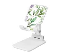 GDSHJKLW Green Flower Watercolor Herb Sage Leaves and Branches Foldable Cell Phone Stand Adjustable Angle Height Phone Stands Portable Desktop Phone Holder Compatible with All Smartphone