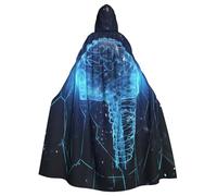 GDSHJKLW Halloween Hooded Cape For Adult Artificial Intelligence Brain Full Length Cape Cloak Halloween Christmas Cosplay Costume For Men And Women
